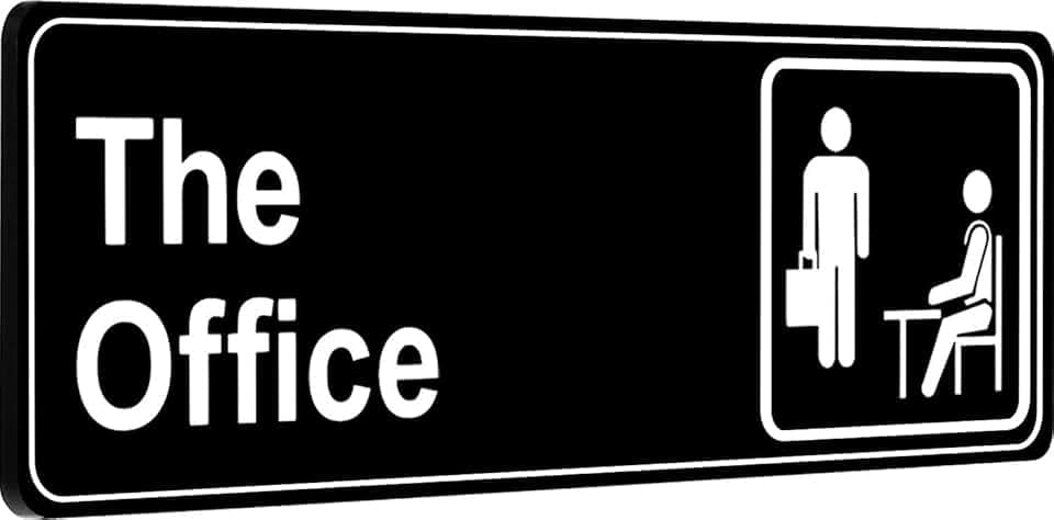 The Office Sign, 9 × 3 Inch Main Official Self Adhesive Office Sign for Door or Wall, Easy Installation, Premium Acrylic Design for Your Home Office/Business, Best Gift for Fans of The Office