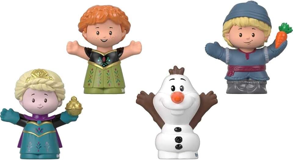 Fisher-Price Little People Toddler Toys Disney Frozen Elsa &amp; Friends Figure Set with Anna Kristoff &amp; Olaf for Ages 18+ Months