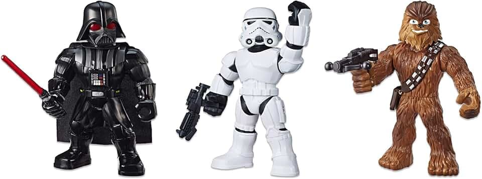 STAR WARS Galactic Heroes Mega Mighties 3-Pack -- Stormtrooper, Darth Vader, and Chewbacca 10-Inch Action Figures, Kids Ages 3 and Up (Amazon Exclusive)