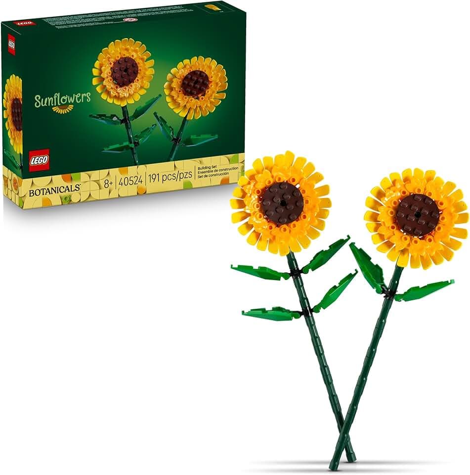 LEGO Sunflowers Building Toy for Kids, Girls and Boys Ages 8+ - Artificial Sunflowers for Home Decor and Display - Birthday Gift Idea for Lovers of Plants &amp; Flowers - 40524