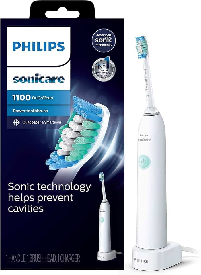 Philips Sonicare DailyClean 1100 Rechargeable Electric Power Toothbrush, White, HX3411/04 GreenCircle Certified: Certified Environmental Facts Label