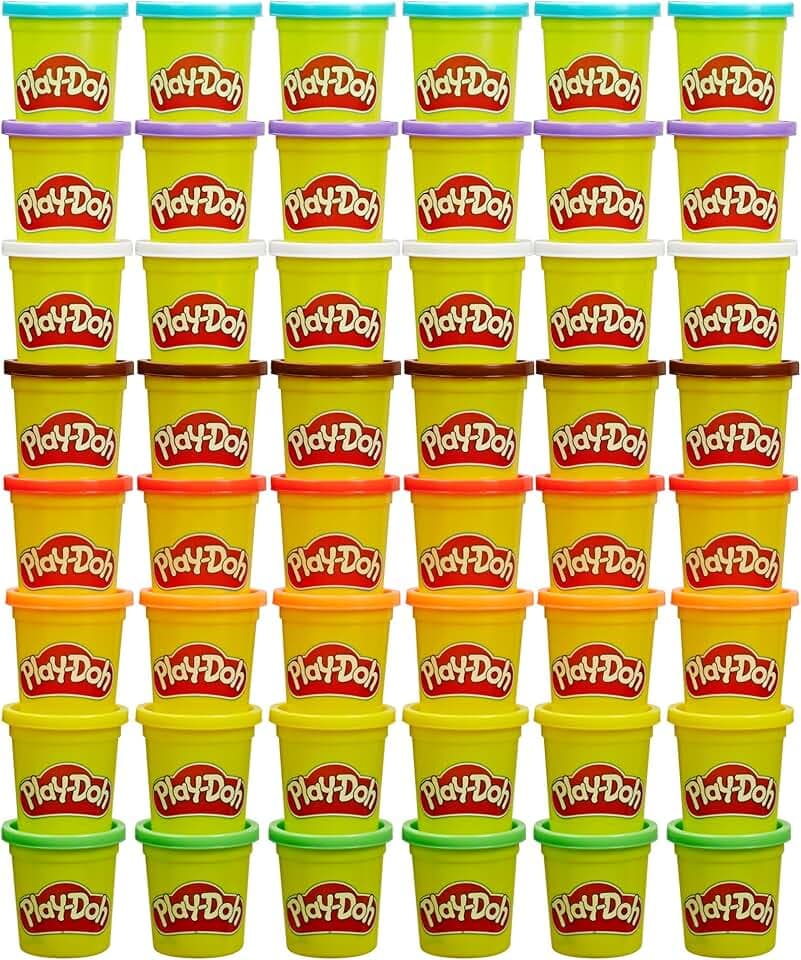 Play-Doh Bulk Pack of 48 Cans, 6 Sets of 8 Modeling Compound Colors, 3oz, Back to School Gifts &amp; Prizes for Students &amp; Classroom, Preschool Toys for Kids, Ages 2+ (Amazon Exclusive)