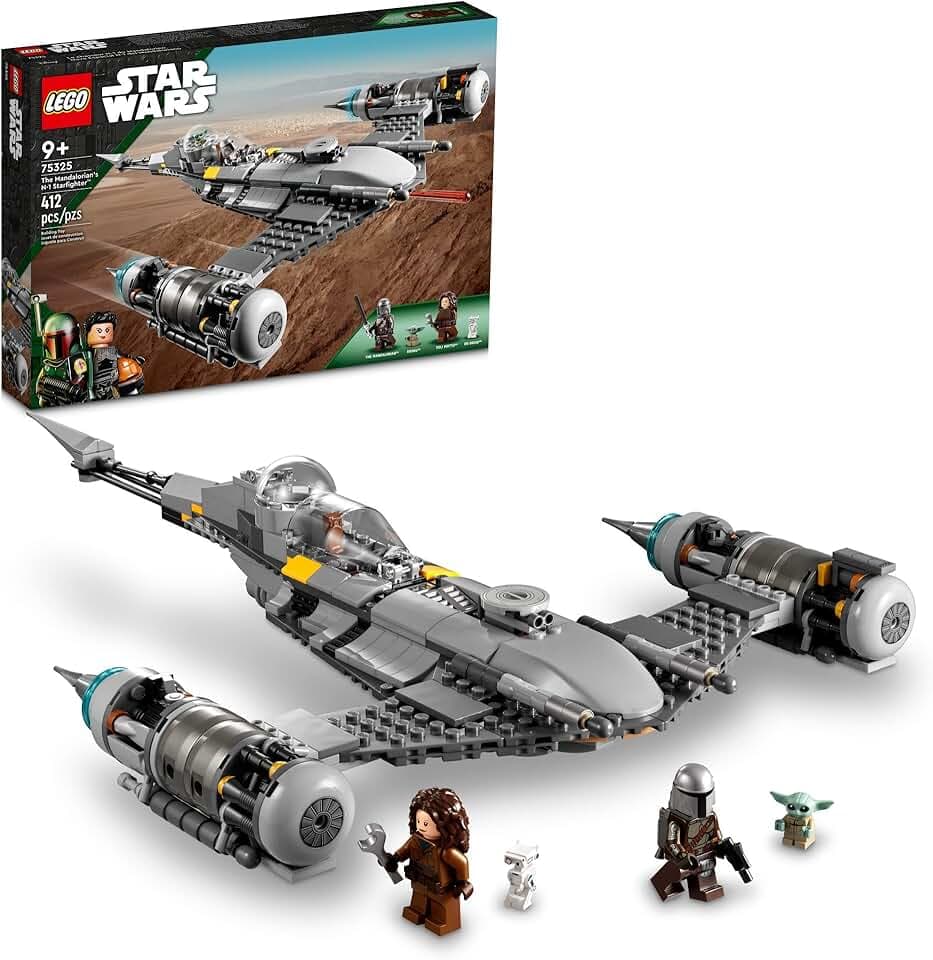 LEGO Star Wars The Mandalorian's N-1 Starfighter 75325 Building Set - The Book of Boba Fett, Featuring Baby Yoda Grogu and Droid Toy Figures, Birthday Gift idea for Kids, Boys &amp; Girls Ages 9+