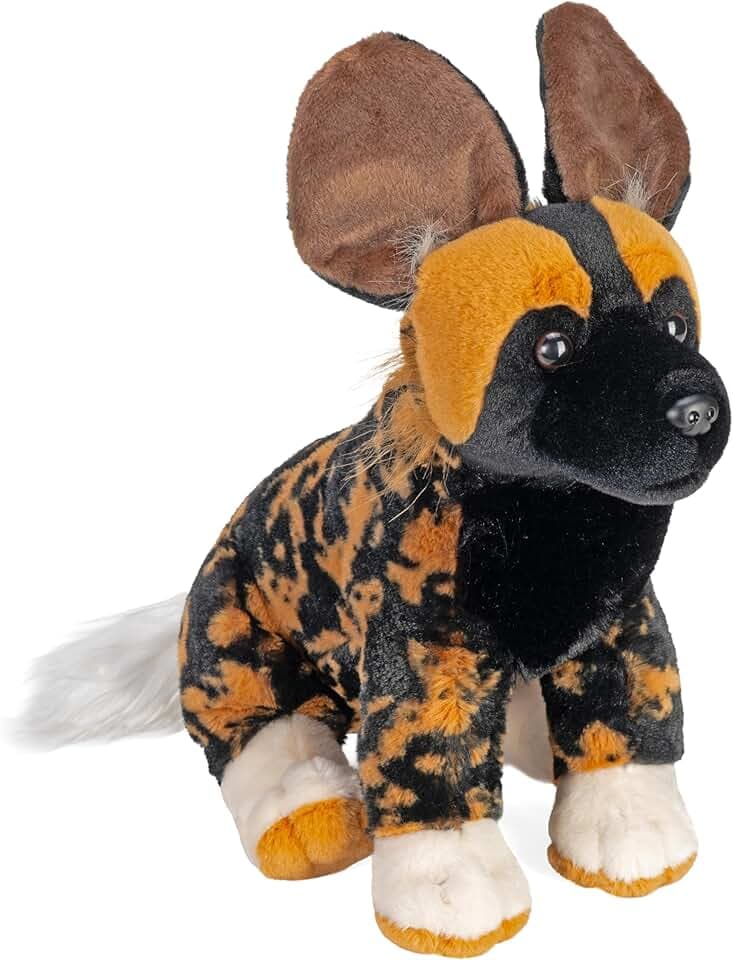 Wild Republic African Wild Dog Plush, Stuffed Animal, Plush Toy, Gifts for Kids, Cuddlekins 12 Inches